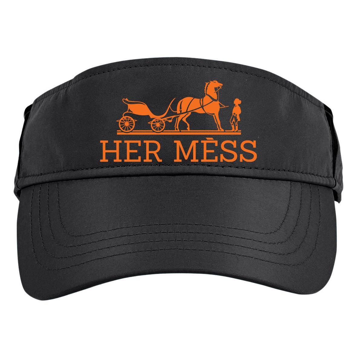 Her Mess Horse Carriage Funny Adult Drive Performance Visor
