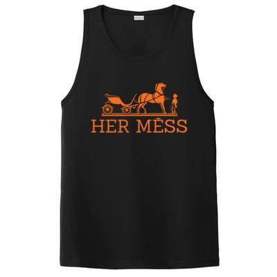 Her Mess Horse Carriage Funny PosiCharge Competitor Tank