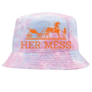 Her Mess Horse Carriage Funny Tie-Dyed Bucket Hat