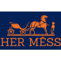 Her Mess Horse Carriage Funny Bumper Sticker