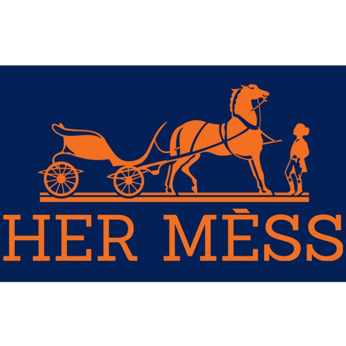 Her Mess Horse Carriage Funny Bumper Sticker