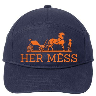 Her Mess Horse Carriage Funny 7-Panel Snapback Hat