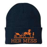 Her Mess Horse Carriage Funny Knit Cap Winter Beanie