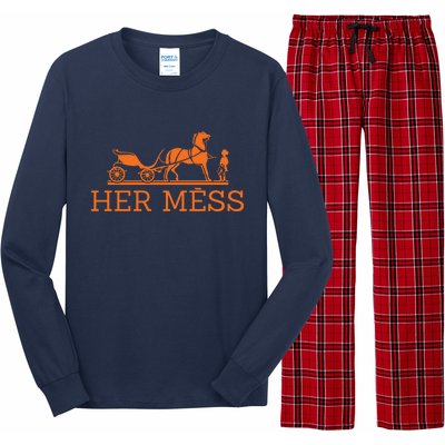 Her Mess Horse Carriage Funny Long Sleeve Pajama Set