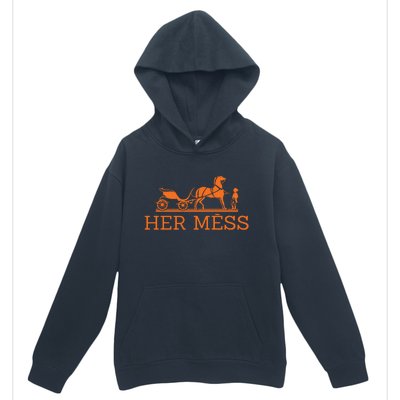 Her Mess Horse Carriage Funny Urban Pullover Hoodie