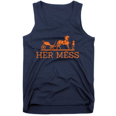 Her Mess Horse Carriage Funny Tank Top