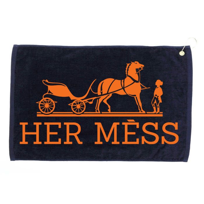 Her Mess Horse Carriage Funny Grommeted Golf Towel