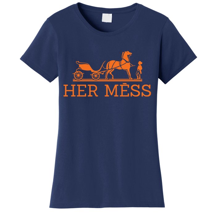 Her Mess Horse Carriage Funny Women's T-Shirt