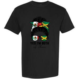 Half Mexican Half Jamaican Girl Mexico Jamaica Flag Garment-Dyed Heavyweight T-Shirt