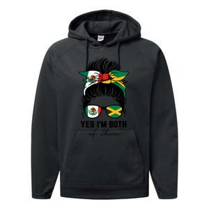 Half Mexican Half Jamaican Girl Mexico Jamaica Flag Performance Fleece Hoodie