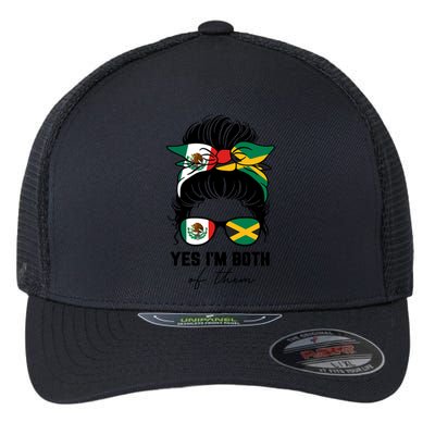 Half Mexican Half Jamaican Girl Mexico Jamaica Flag Flexfit Unipanel Trucker Cap