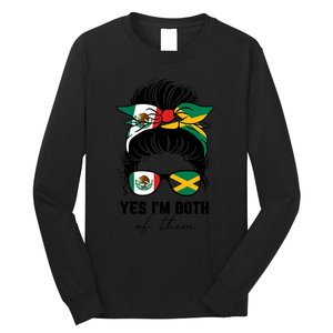 Half Mexican Half Jamaican Girl Mexico Jamaica Flag Long Sleeve Shirt