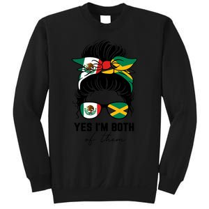 Half Mexican Half Jamaican Girl Mexico Jamaica Flag Sweatshirt