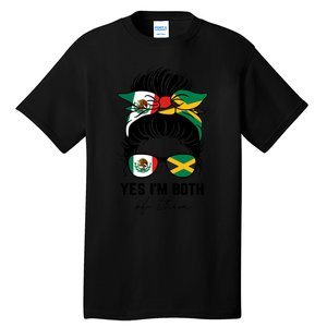 Half Mexican Half Jamaican Girl Mexico Jamaica Flag Tall T-Shirt