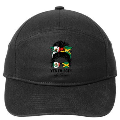 Half Mexican Half Jamaican Girl Mexico Jamaica Flag 7-Panel Snapback Hat