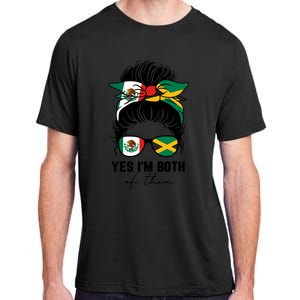 Half Mexican Half Jamaican Girl Mexico Jamaica Flag Adult ChromaSoft Performance T-Shirt