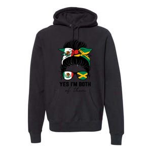 Half Mexican Half Jamaican Girl Mexico Jamaica Flag Premium Hoodie