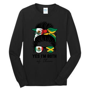 Half Mexican Half Jamaican Girl Mexico Jamaica Flag Tall Long Sleeve T-Shirt