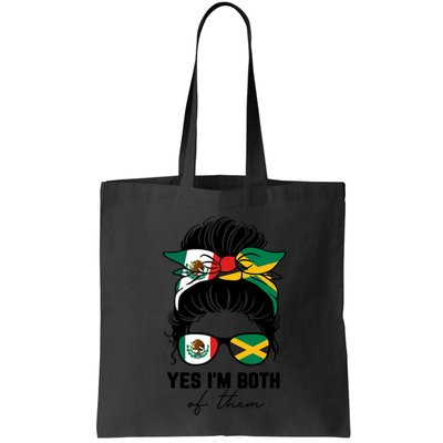Half Mexican Half Jamaican Girl Mexico Jamaica Flag Bag