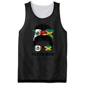 Half Mexican Half Jamaican Girl Mexico Jamaica Flag Mesh Reversible Basketball Jersey Tank