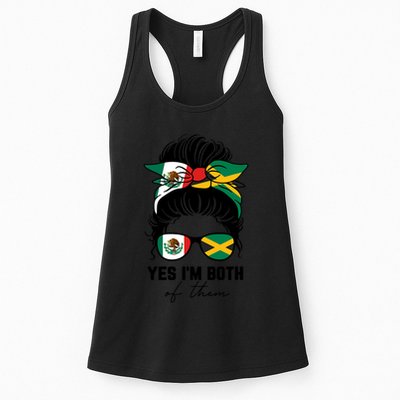 Half Mexican Half Jamaican Girl Mexico Jamaica Flag Womens Tank Top