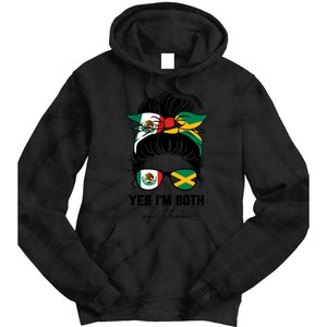 Half Mexican Half Jamaican Girl Mexico Jamaica Flag Tie Dye Hoodie