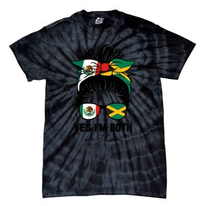 Half Mexican Half Jamaican Girl Mexico Jamaica Flag Tie-Dye T-Shirt