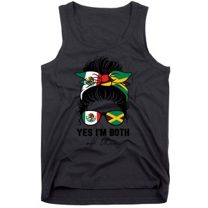 Half Mexican Half Jamaican Girl Mexico Jamaica Flag Tank Top