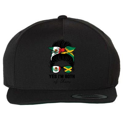 Half Mexican Half Jamaican Girl Mexico Jamaica Flag Wool Snapback Cap