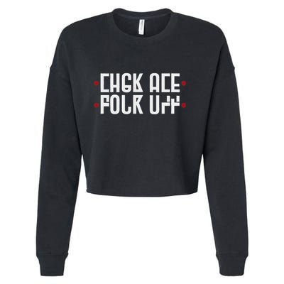 Hidden Message Cropped Pullover Crew