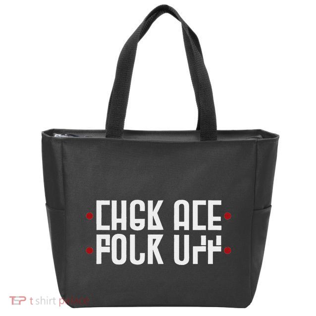 Hidden Message Zip Tote Bag