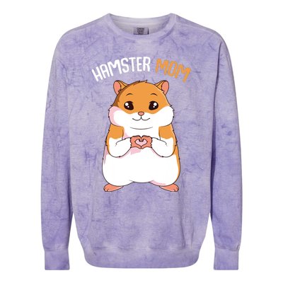 Hamster Mom Hammy Girl Women Colorblast Crewneck Sweatshirt