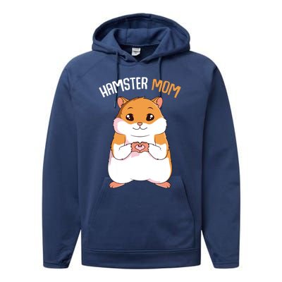 Hamster Mom Hammy Girl Women Performance Fleece Hoodie