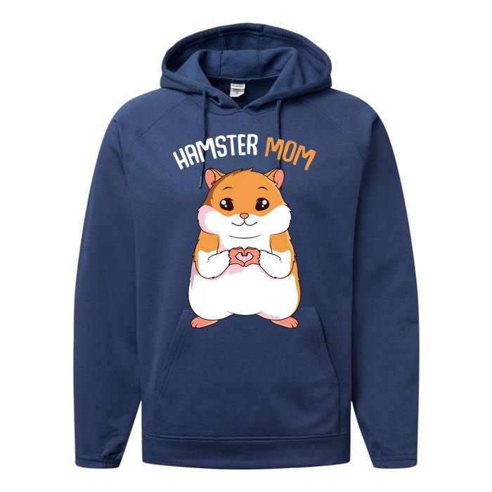 Hamster Mom Hammy Girl Women Performance Fleece Hoodie