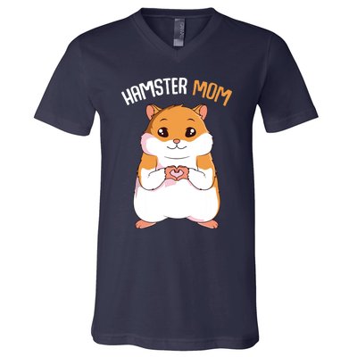 Hamster Mom Hammy Girl Women V-Neck T-Shirt