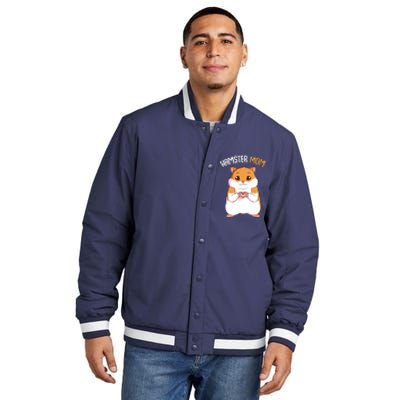 Hamster Mom Hammy Girl Women Insulated Varsity Jacket