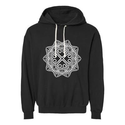 Hmong Miao Hmoob Traditional Pattern Garment-Dyed Fleece Hoodie