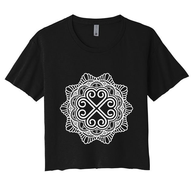 Hmong Miao Hmoob Traditional Pattern Crop Top