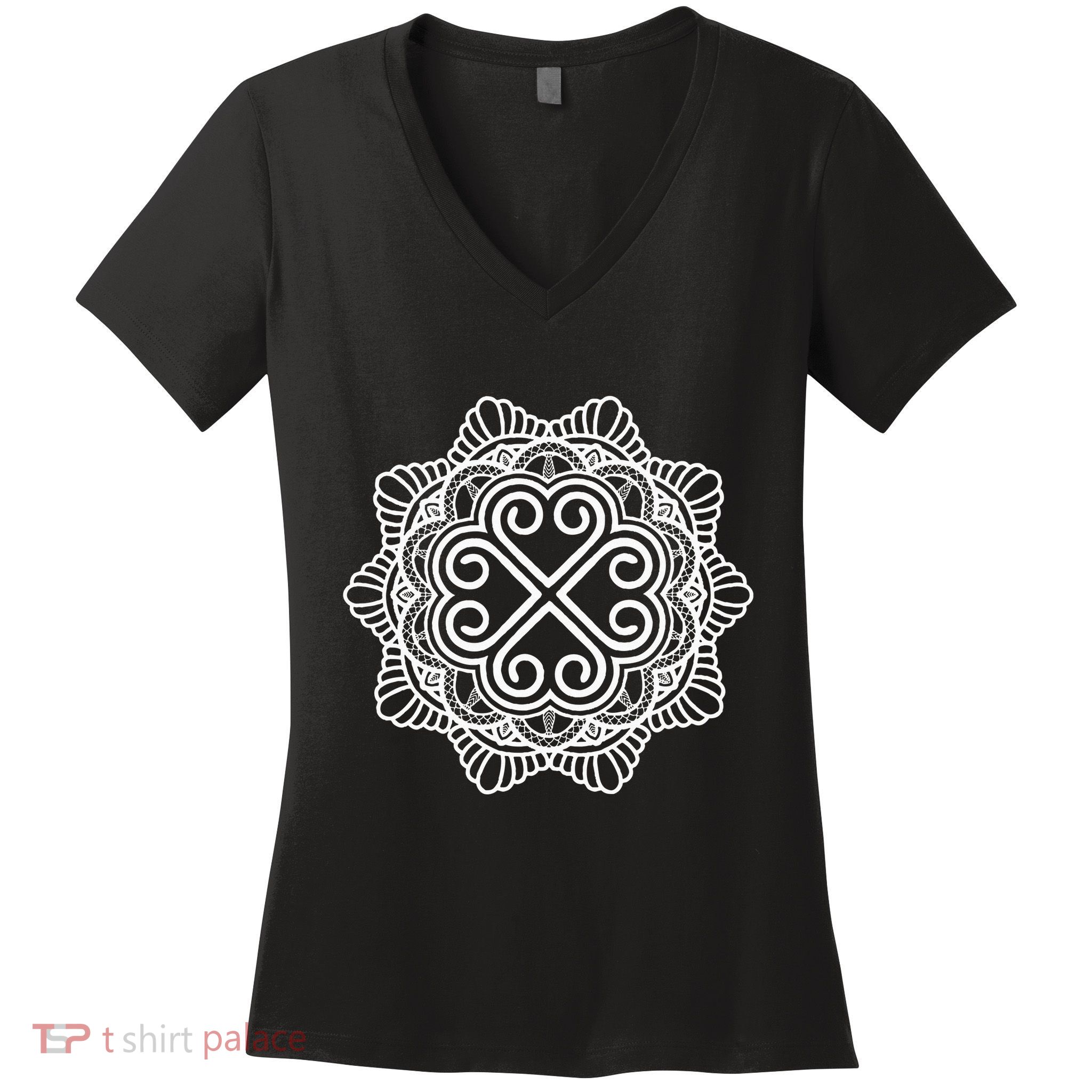 Hmong Miao Hmoob Traditional Pattern Women's V-Neck T-Shirt