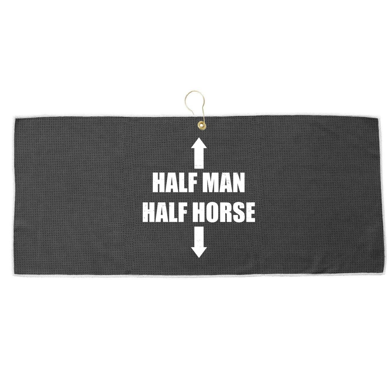 Half Man Half Horse Funny Large Microfiber Waffle Golf Towel