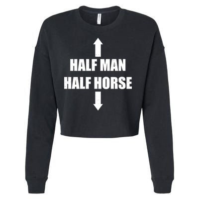 Half Man Half Horse Funny Cropped Pullover Crew