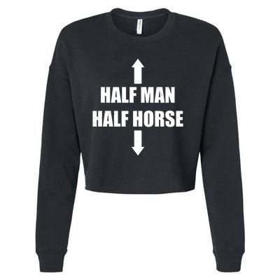 Half Man Half Horse Funny Cropped Pullover Crew