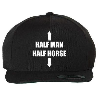 Half Man Half Horse Funny Wool Snapback Cap