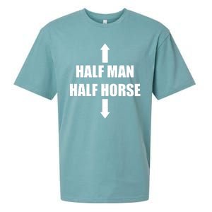 Half Man Half Horse Funny Sueded Cloud Jersey T-Shirt