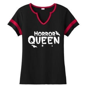 Horror Movie: Horror Queen Halloween Gift Ladies Halftime Notch Neck Tee