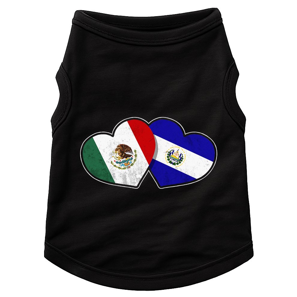 Half Mexican Half Salvadorian Flag Heart Mexico El Salvador Doggie Tank