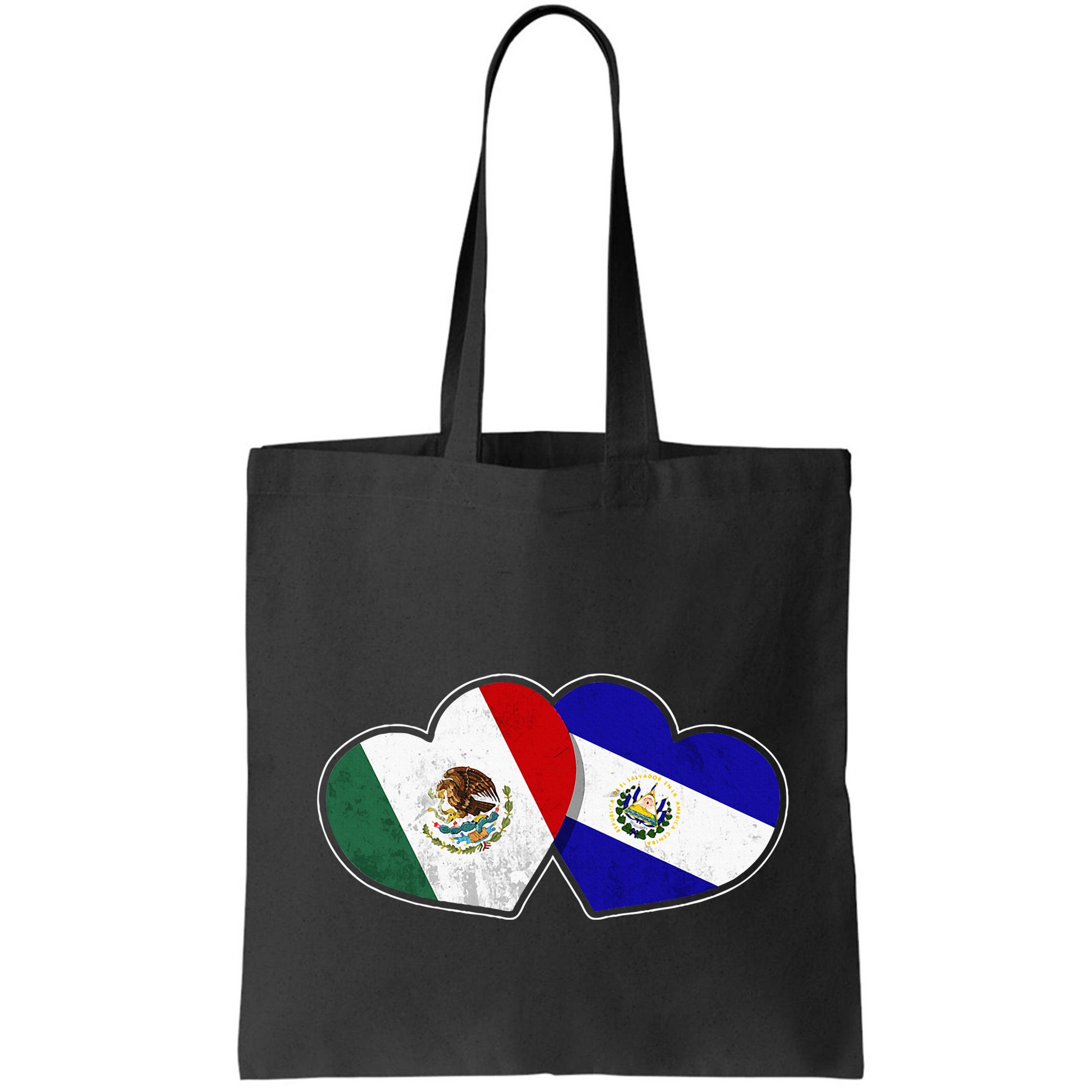 Half Mexican Half Salvadorian Flag Heart Mexico El Salvador Bag