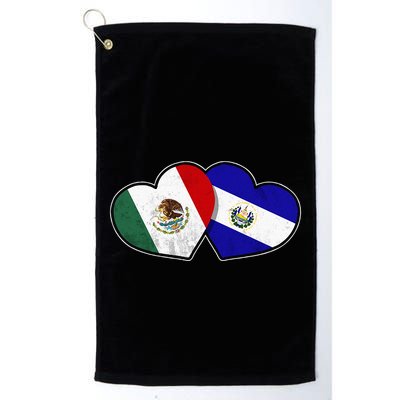 Half Mexican Half Salvadorian Flag Heart Mexico El Salvador Golf Towel