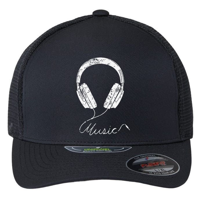 Headphone Music Flexfit Unipanel Trucker Cap