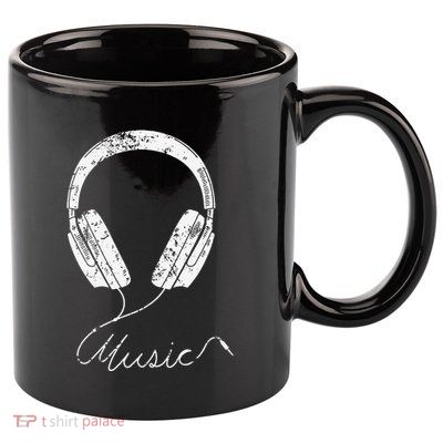 Headphone Music 11oz C Handle Ceramic Mug